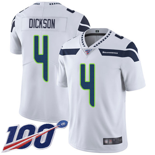 Seattle Seahawks Limited White Men Michael Dickson Road Jersey NFL Football #4 100th Season Vapor Untouchable->youth nfl jersey->Youth Jersey